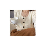 Small Fragrant Temperament Square Knitted Shirt Women Autumn And Winter Single Buckle Sweater Thin Coat Women's Short Coat