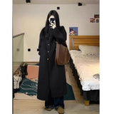 Light Gray Hair Coat Woman 2025 Autumn And Winter New Long Loose Temperament Korean Version Of The Coat Woman