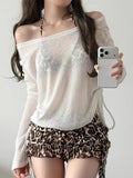 2026 New Holiday Sexy Split Four-Piece Swimsuit Female Leopard Print Thin Meat Skirt Hot Spring Swimsuit