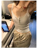 9062# Summer New Cotton Ocean Embroidered Sling Lace Blouse Female Design Sense Niche Lace Vest
