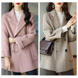 Thousand Birds Autumn And Winter New Fashion Characters Loose Thin And Thin Small Hairy Hairy Long Coat Woman