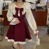 2026 Princess Style Decrease Dresses Women's Autumn Dress New Small Design Sensing Bow Sling With Short Skirt