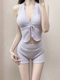 Swimsuit Women Split Two Sets Of French Retro Stripes Sexy Pure Lust Wind Bikini Holiday Hot Spring Swimsuit