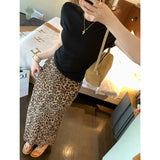Leopard-Print Sexy Ass Short Skirt Women 2026 Spring And Summer New Verticals With Thin Skirts