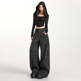 Autumn/Winter 2025 New Hot Girl Style Wide Leg Trousers Fashion Trend Straight Pants Women's Casual Pants C-Propline Button