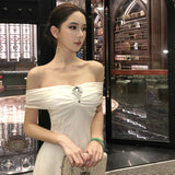 2025 New French Dress More Than Summer Dress White Moonlight Chest Mesh Dress Dress