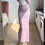 Black Falling Hottie Sexy A-Word High-Rise Half-Dress Girl Spring And Summer New Fishtail Dress Hip Repair Skirt