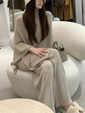 Slow Tone Paris Quiet Luxury Old Money High Sense Of Wool Irregular Cloak Shawl Coat Women's Pants
