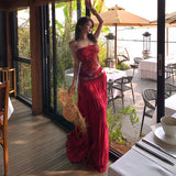 2026 Bohimi Ya Wind Print Tector-Meared Blouse Half-Dressed Yunnan Tourist Holiday Style Suit