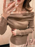 Classic Beauty Collar Hit Color Bow Word Collar Water-Soluble Wool Knitted Loose Top Woman