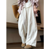 Simple Korean Version Of Lazy Windy Feeling Sky Silk Wide Leg Pants Women Summer Thin Loose Thin Thin Thin Thin Thin Thin Waist Leisure Pants