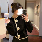 Small Fragrant White Languid Soft Glutinous New Chinese Knitted Cardigan Art Raw Milk �qœµ Sweater Coat Women Wear Autumn And Winter