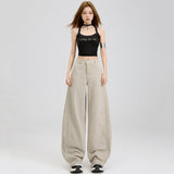 2025 Burst Jeans Women's Spring-Summer Retro Street High-Rise Loose Thin Fashion Scissors Trend