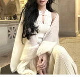 Lazy Shawl Dress With Shawl Dress In Autumn Design Of Fishtail Cheongsam Knitted Dress