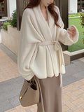 Full Of Early Autumn Lazy Sweater Knitted With Open Shirt Women's Autumn New