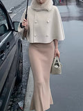 Under Mount Fuji_Self-Stay Multi-Color Temperament Small Fish-Tail Wool Knitted Half-Skirt
