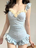 Wow 2026 New Triangle Conjoined Swimsuit Female Shade Thin Beach Resort Hot Spring Swimsuit Swimsuit