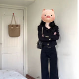Black Small Fragrant Coat 2025 New Women's Autumn High-End Feeling With Thin Short Top