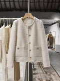 2026 Spring And Autumn New Small Fragrant Coat Female French Name Hair, Single Coat High-End Temperament Coarse Flowers