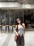 10152# Summer New Pure Sexual And Sexy Strap Clean Word Around Thin Woman Fixed With Chest Mat On Top