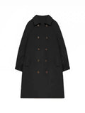 Milk Curry Color Hair Coat Women's Long 2025 Winter New Small Han Feel Thicker This Coat