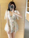 Strict New Strapped With Ajoint Swimsuit Female Senior Fairy Swimsuit Fashion Bubble Hot Spring Swimsuit