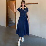 Simple Thin Dress 2025 Summer Slim Dress A-Word Dress Small Casual Temperament Dress