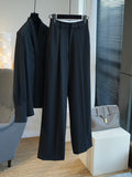 The Trousers Are Very Good! And Hanging And Trousers ~ Wide-Legged Trousers Women High-Waisted Vertical Suit Trousers Spring
