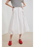 Elegant Half-Dressed Women 2025 Summer New Design Sense High-Rise Simple Thin Floral Skirt