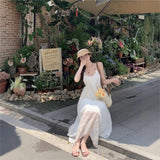 In The Escape Princess Dress Lo Yuehua God Summer New Pure Desire To Hang Back Hanging Neck Hanging Dress Women Tied With Long Skirt