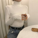 High-Necked Sweater Women 2025 Autumn And Winter Yangqi Inside A Knitted Bottom Shirt Long-Sleeved Cover Solid Color Top Women's Clothing