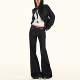 25Th Ootd! | Deconstructive Shoulder-To-Shoulder Jacket Original Bull-Colored Jeans Spring Pattern Cotton