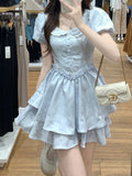 French First Love Doll Collar Dress Girl Little Summer In The Escape Princess Cake Dress To The Waist Fairy Fluffy Skirt