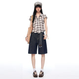 Shanning Tiansil Laier Cotton Thin Five-Point Trousers Women 2026 Summer New High-Waisted Straight-Boil Thin Trousers