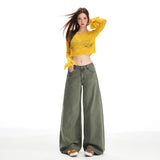 25 Autumn And Winter New Washing Fabric High Waist Thin Design Loose Wide Legs Casual Pants Women
