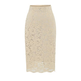 French Retro Lace Skirt Women's Summer New High-Rise Slimming Temperament Half-Dressed Skirt