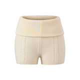 Sweet Babes Pink Knitted Jersey Shorts Trousers Autumn High-Waist Elastic Slimming Hot Pants New