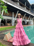 2026 Pure Lust Wind Hanging Neck Showen Line Fairy Dress Woman Seaside Vacation Lotus Leaf Side Sling Temperament Dress