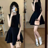 Mintman-Mano French Hepburn 2026 Summer New Black Dress Temperament Waist Thin A Short Skirt
