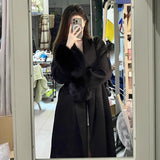 Autumn And Winter New Temperament Of This Coat In The Long Design Sense Of Fashion Loose Small Fragrant Hair Coat Women's Clothing