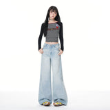 2026 New || Do Old Cat Must Be Wrinkled | Loose Broad-Legged Jeans Small Jeans Wide-Legged Trousers