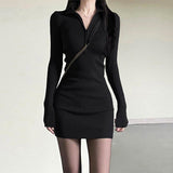 Post-Âè Spice Girl Dress Women's Bags Tight Sexy Sister Dress Set Autumn/Winter Long Sleeves 2025 New Autumn