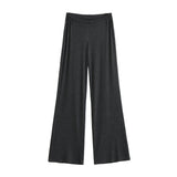 Purely Want Girl V-Shaped Waist-Hanging Feeling Modale Zip Thin Slacks Home Fitness Pants Wide Leg Trousers New