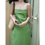 French Retro Elegant Temperament Breathable Sleeveless Sleeveless Dress Women's New Lazy Wind Holiday Dress