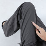 1607 Six-Color Summer New Fast-Drying Women's Trousers Tight Rope High Waist Wide Feet Tall Tall