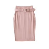 Light-Cooked Hottie Body With Belt High-Rise Half-Dress Female Pure Temperament Lustful Body Pure Ass Skirts