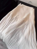 Flower Petals High-Rise Half-Dress Summer Temperament Lace Heavy Folding Large Skirt With Gentle Long Dress