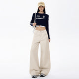 Broad-Legged Jeans Women 2026 Autumn New Loose Fall Feeling With Retro Drag Straight Trousers Women