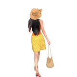 Pure-Hearted Sweet Hottie Sexy Dopamine Set Female Summer Ears Hanging Neck Vest Half-Body Skirt Two Sets