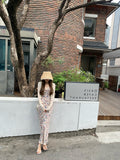 Charming Back Killing Man Wonderful Curve Lace Floral Skirt Sweet Temperament Sling Skirt Commuting High Waist